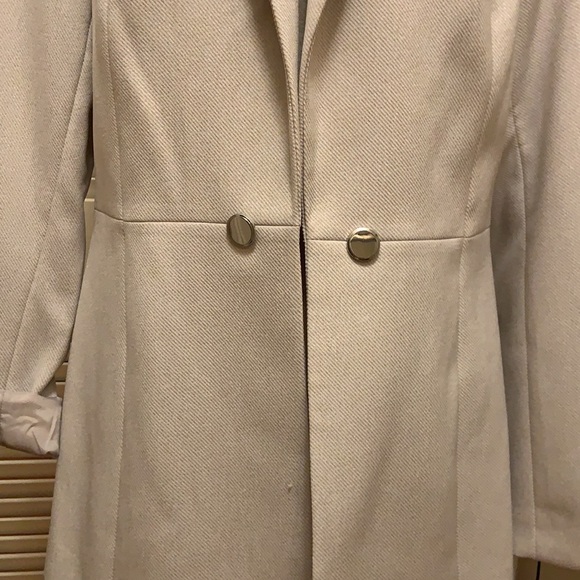 Calvin Klein Stretch Twill Peak Lapel Collar Open-front Jacket in Khaki - Picture 6 of 15